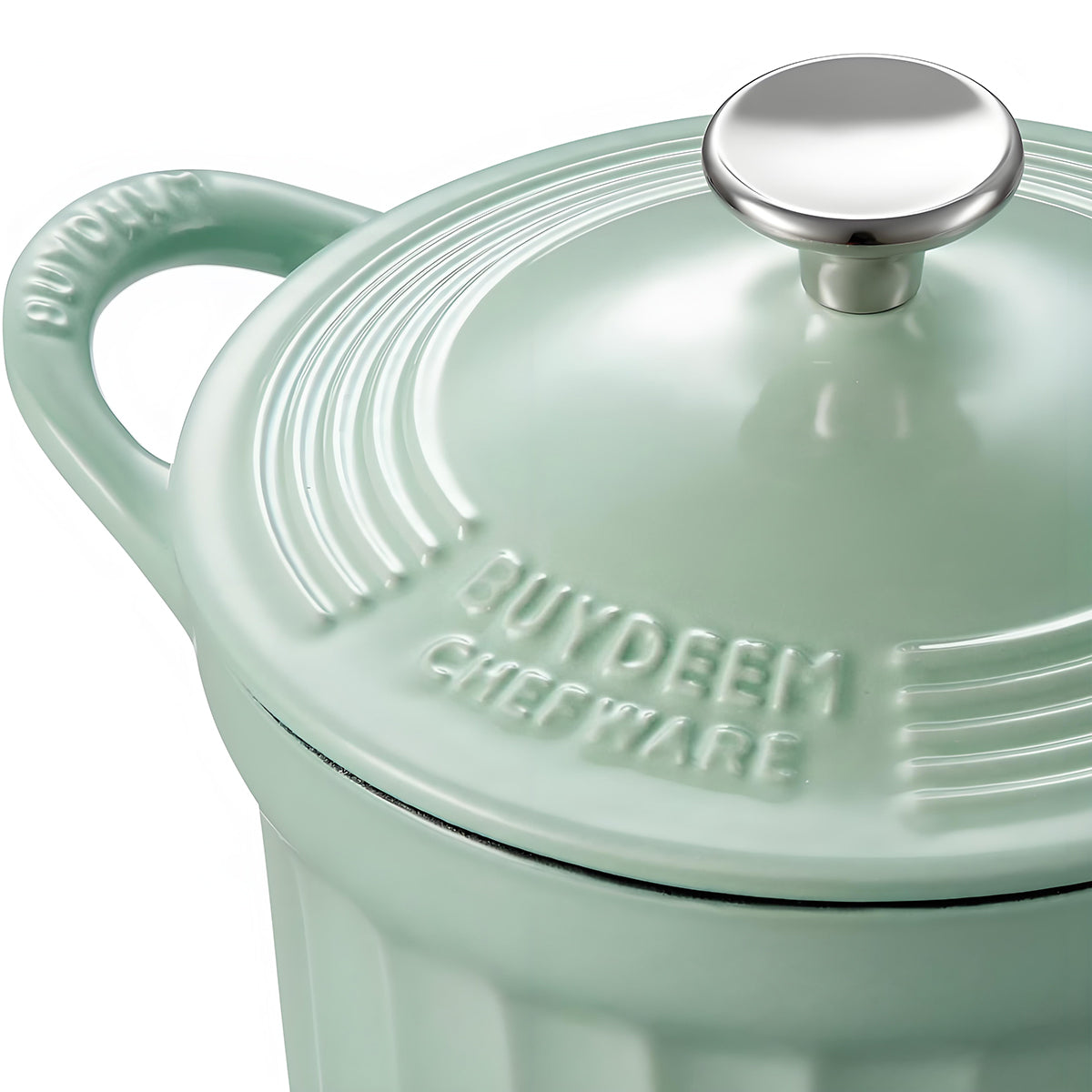 1.8L Enameled Cast Iron Dutch Oven - Tall Green Secondary image