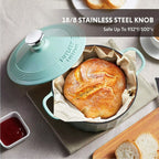BUYDEEM Enameled Cast-Iron Dutch Oven