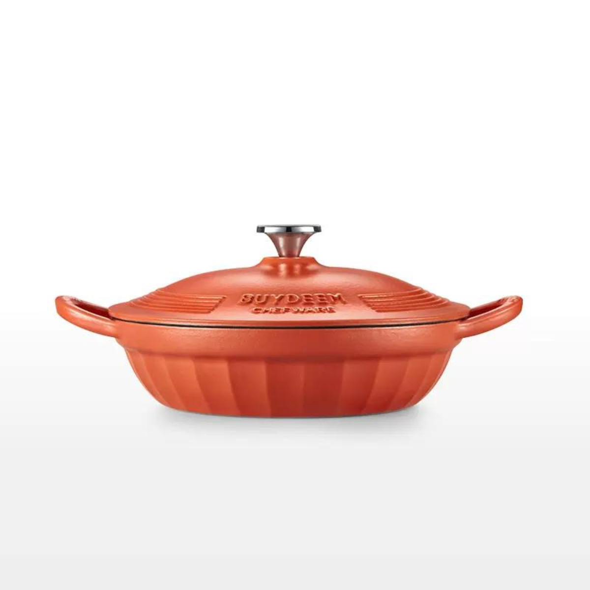 Large Enameled Cast Iron Dutch Oven Red Main image