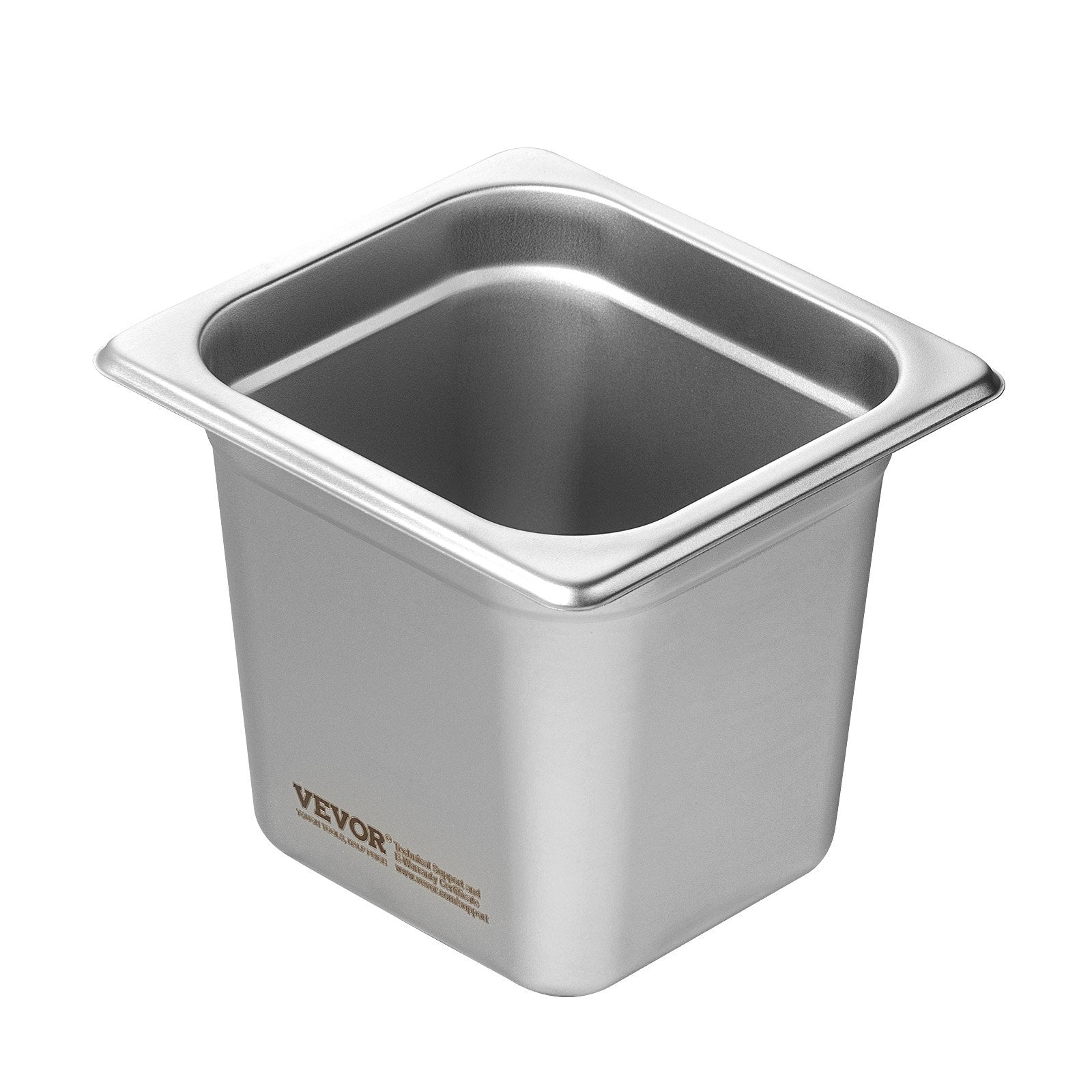 6 Pack Hotel Pans, 1/6 Size Anti-Jam Steam Pan, 0.8mm Thick Stainless Steel Restaurant Steam Table Pan, 6-Inch Deep Commercial Table Pan, Catering Storage Food Pan, for Industrial & Scientific Hauptbild