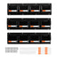 Wall Mounted Storage Bins, 12 Plastic Bins & 3 Metal Rails, Plastic Hanging Stackable Storage Bin for Screws, Nuts, Bolts, Nails, Hardware Tool Organizer for Workshop, Craft Room, Garage, Black