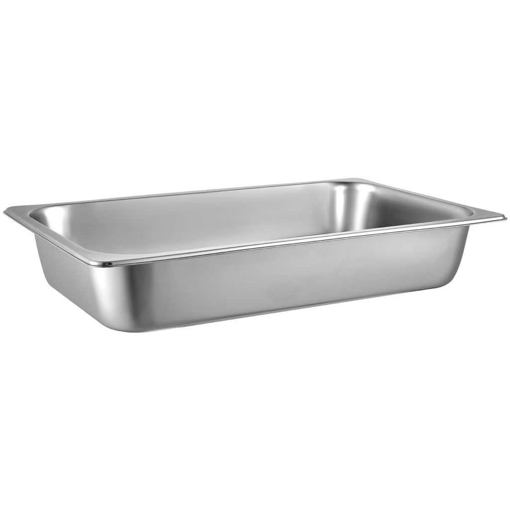 4 Pack Hotel Pan 3.7" Deep Steam Table Pan Full Size with Lid 20.8"L x 13"W Hotel Pan 22 Gauge Stainless Steel Anti Jam Steam Table Pan