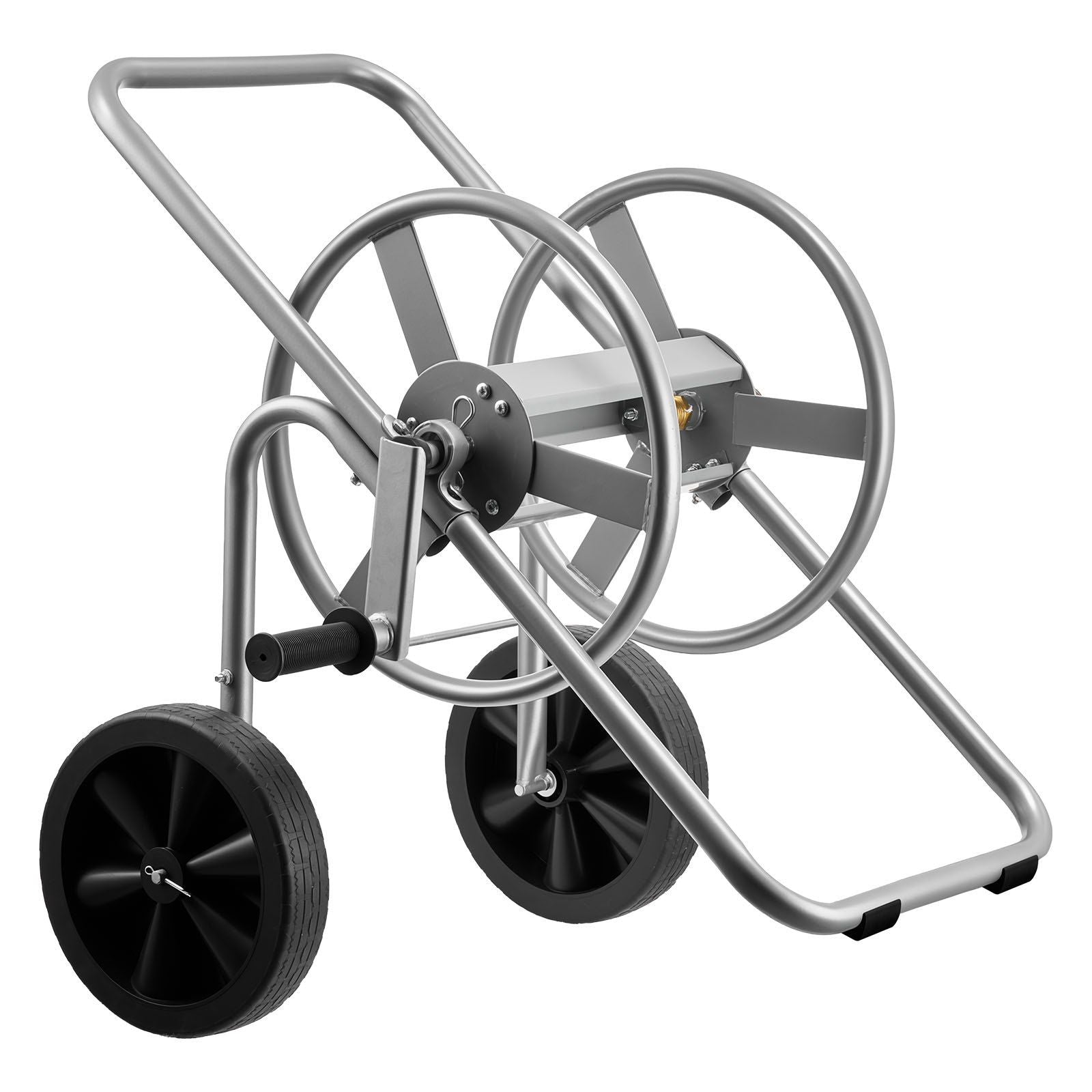 Water Hose Reel Cart, 6096/9144 cm High-Pressure Garden Hose Cart, Hoses Reel Carts with Two Wheels, Handle & Heavy-Duty Mesh Storage Basket, Portable Hoses Reels for Garden, Car, Pet Washing Main image