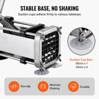 French Fry Cutter, Potato Slicer with 1/2-Inch and 3/8-Inch Stainless Steel Blades, Manual Potato Cutter Chopper with Suction Cups, Great for Potato, French Fries, Cucumber, Vegetables, Carrot