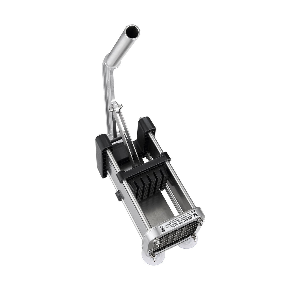 French Fry Cutter, Potato Slicer with 1/2-Inch and 3/8-Inch Stainless Steel Blades, Manual Potato Cutter Chopper with Suction Cups, Great for Potato, French Fries, Cucumber, Vegetables, Carrot