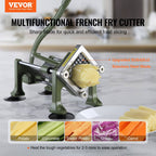 French Fry Cutter, Potato Slicer with 1/2" 3/8" 1/4" Stainless Steel Blades, Manual Potato Cutter Chopper with Suction Cups, Great for Potato, French Fries, Cucumber, Vegetables, Carrot