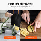 French Fry Cutter, Potato Slicer with 1/2" 3/8" 1/4" Stainless Steel Blades, Manual Potato Cutter Chopper with Suction Cups, Great for Potato, French Fries, Cucumber, Vegetables, Carrot