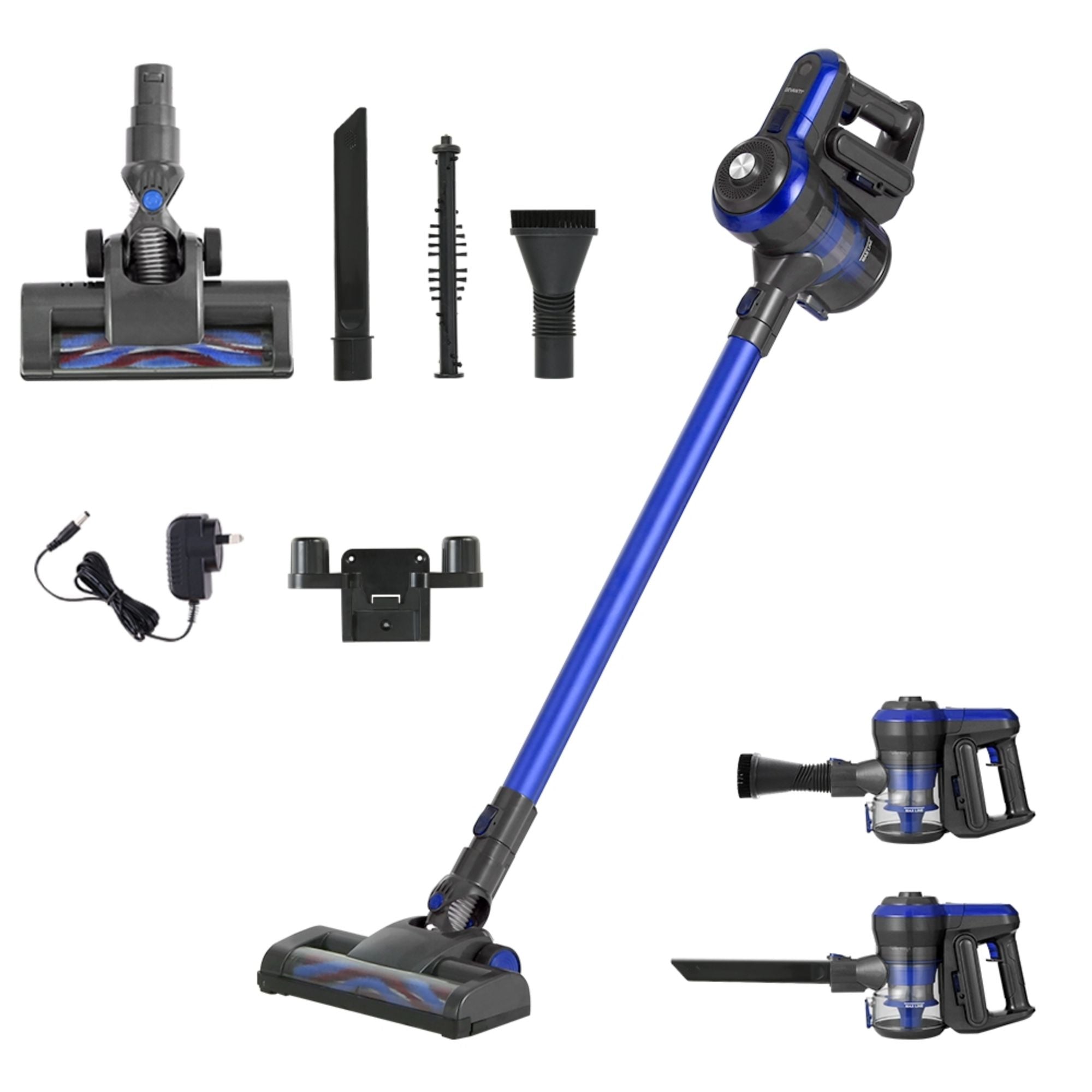 Devanti Stick Vacuum Cleaner Brushless Cordless 250W Blue Main image