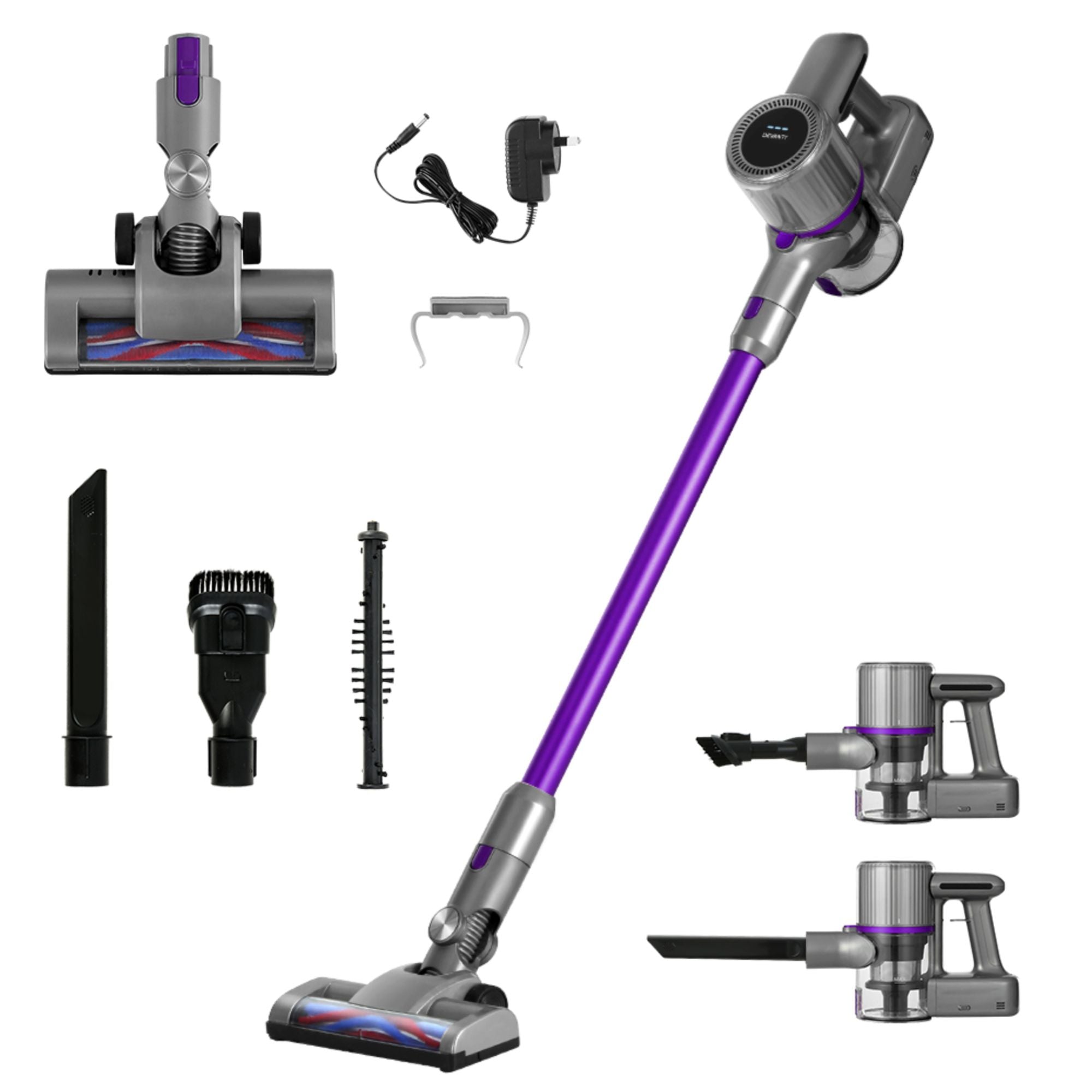 Devanti Stick Vacuum Cleaner Bagless Cordless 120W Purple Main image