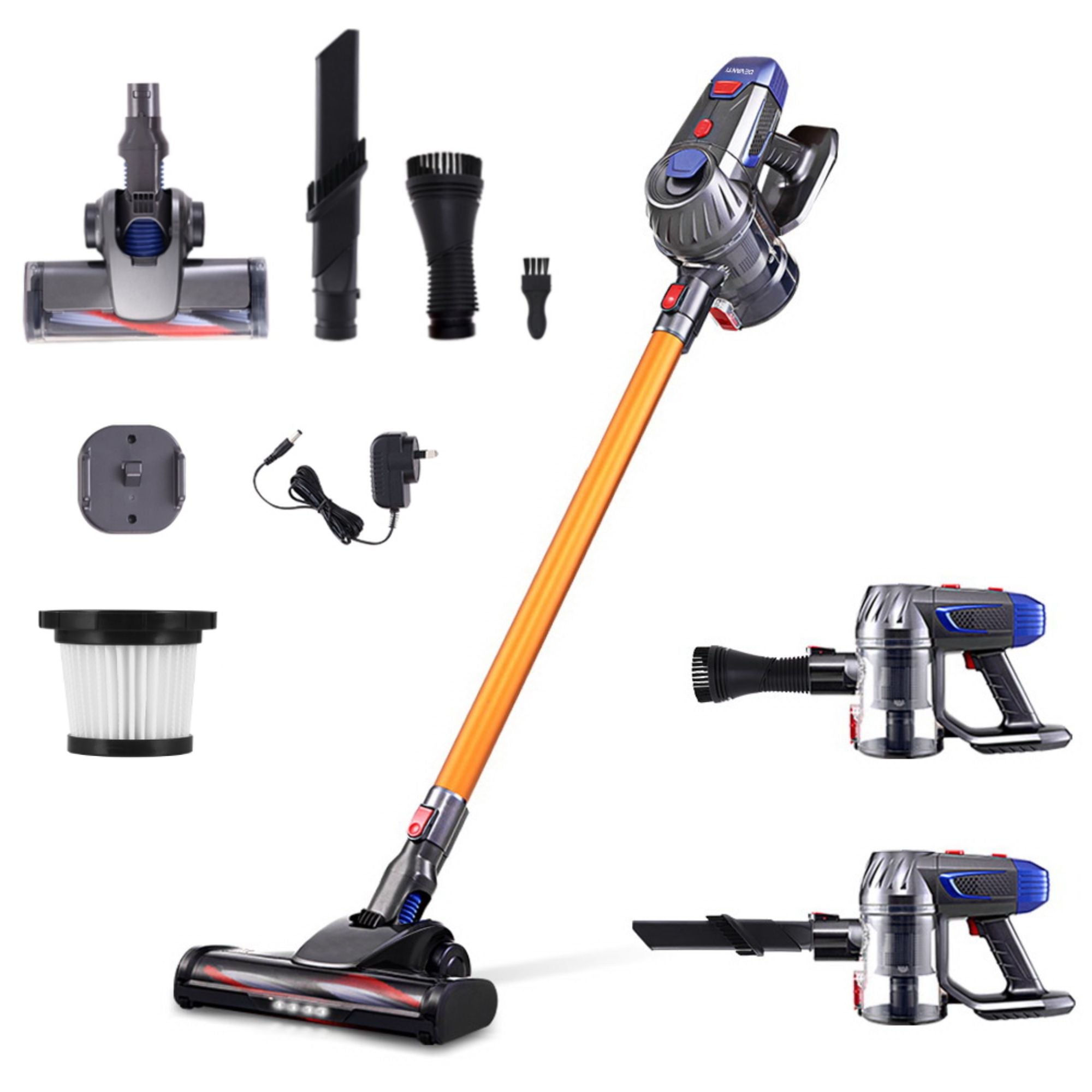 Devanti Stick Vacuum Cleaner Bagless Cordless 150W Gold Hauptbild