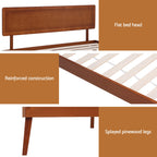 Artiss Bed Frame Queen Size Wooden Bed Base Walnut SPLAY