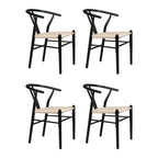 Levede 4x Dining Chairs Wooden Hans Black-2018816917736919040