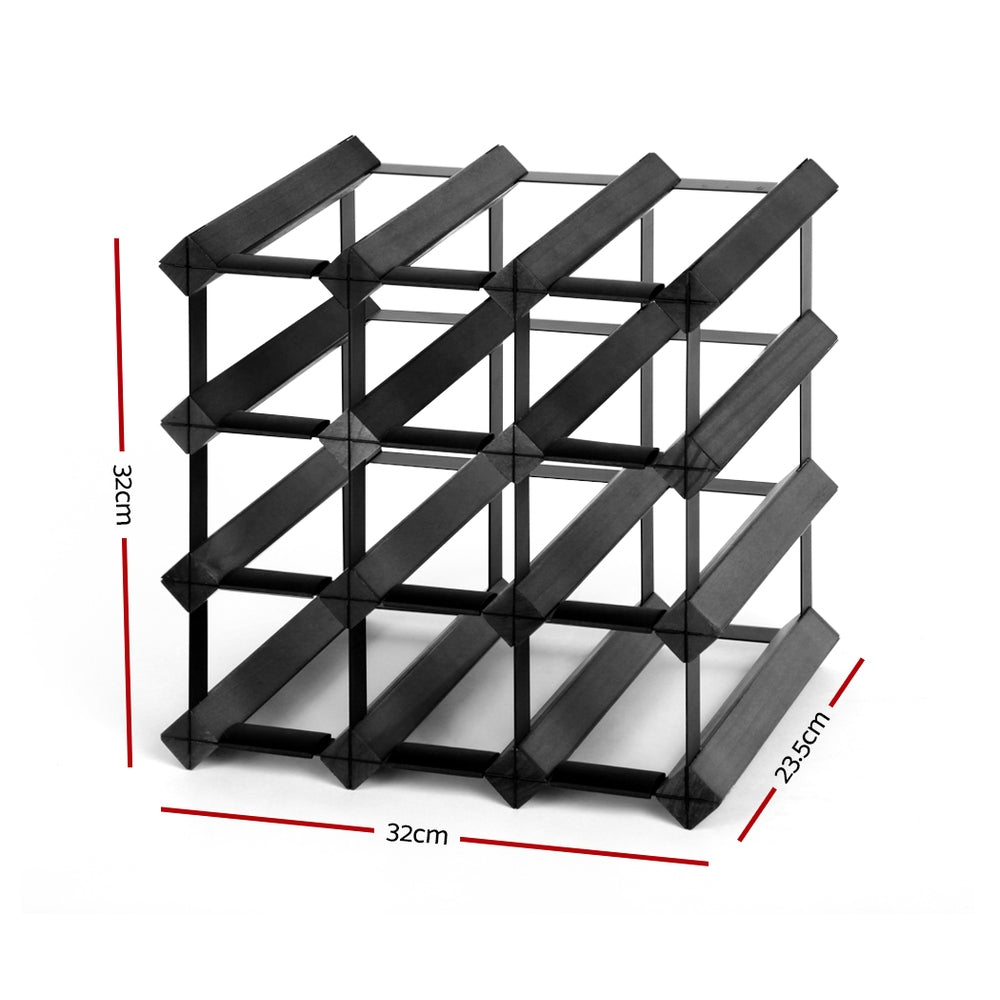 12-bottle Wine Rack - Black Secondary image
