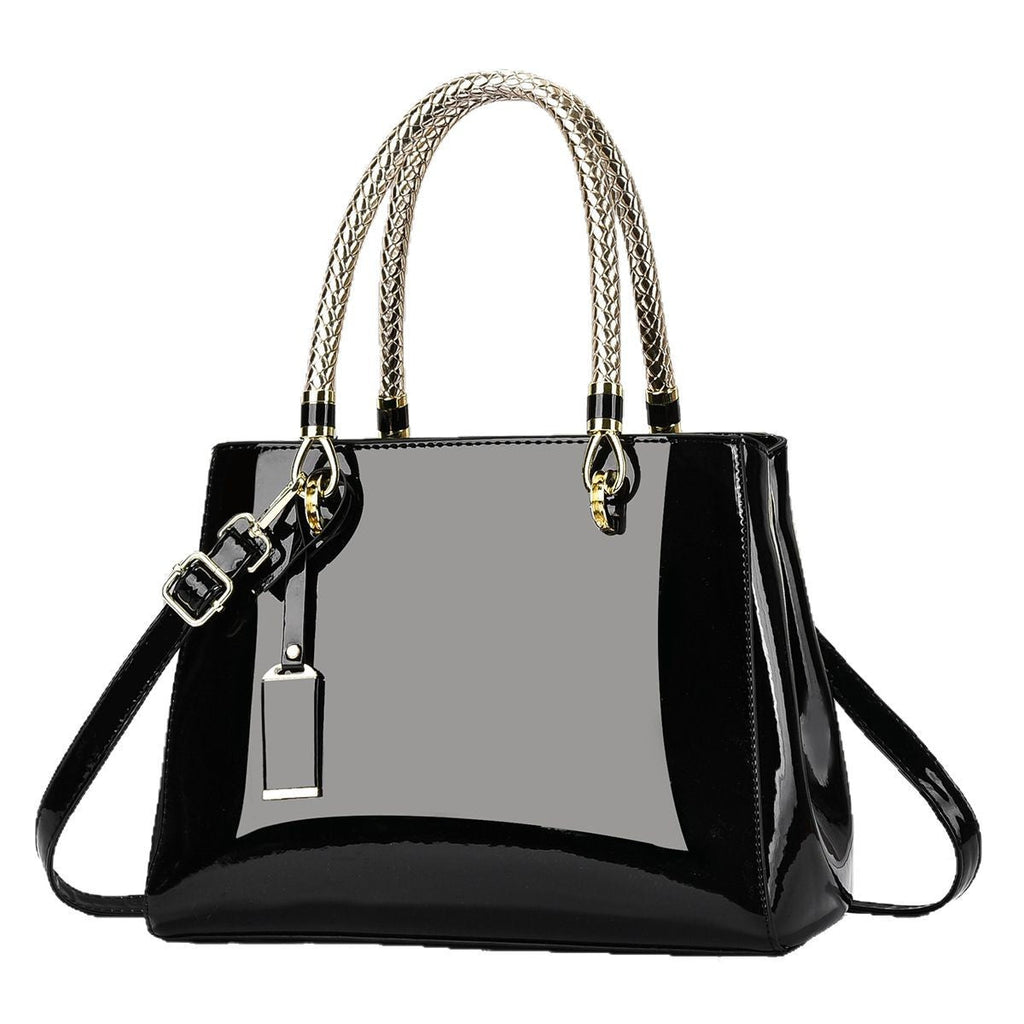 Glossy Large-Capacity Casual Shoulder Crossbody Handbag - Bags Backpacks & Luggage