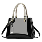 Glossy Large-Capacity Casual Shoulder Crossbody Handbag - Bags Backpacks & Luggage