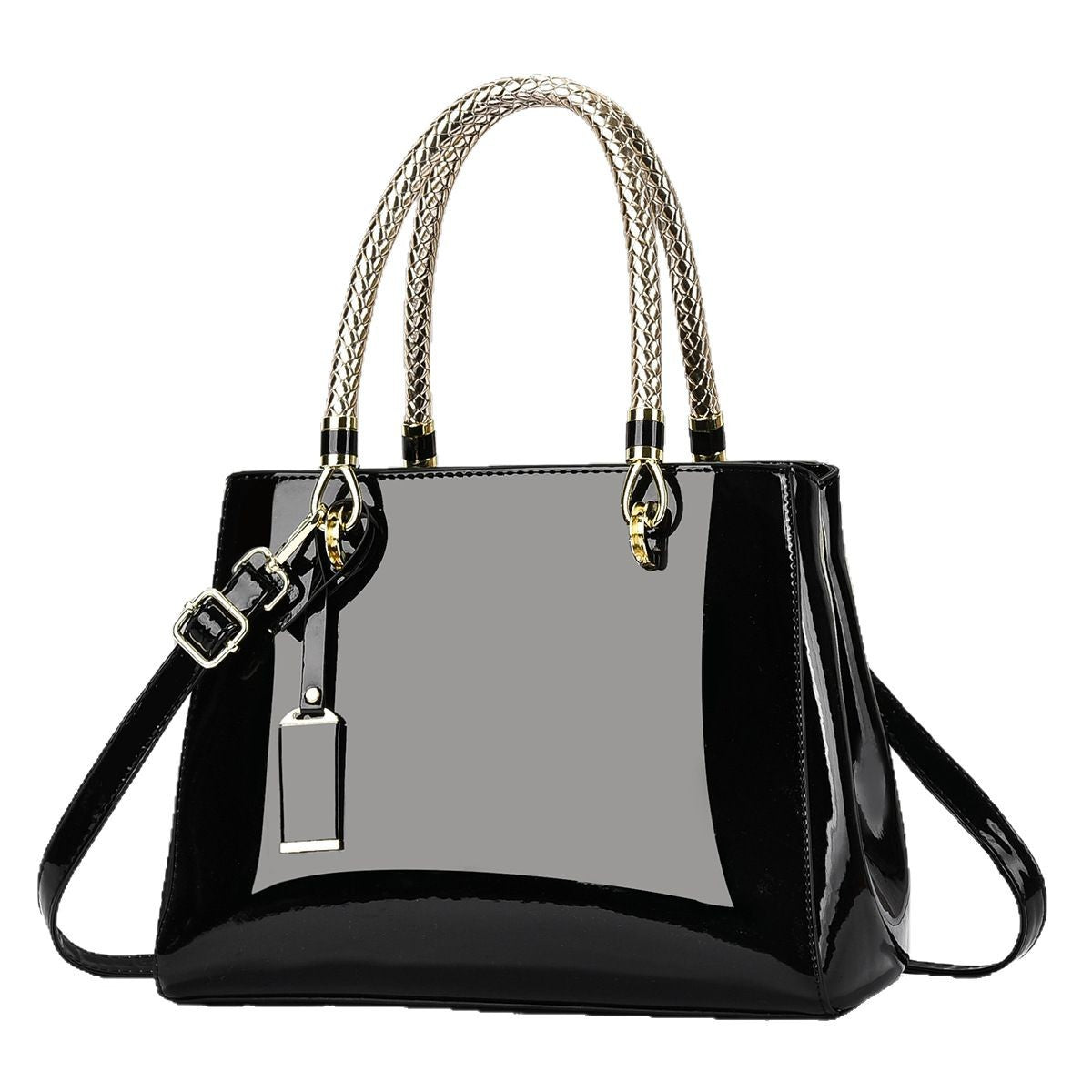 Glossy Large-Capacity Casual Shoulder Crossbody Handbag - Bags Backpacks & Luggage