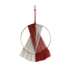 Bohemian Circle Tassel Wall Hanging - Wine Red / 42x25cm - Wall Hangings