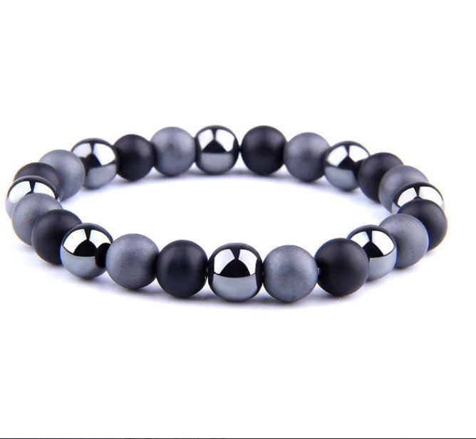 Tiger Eye Stone Bracelet Natural Stone Bracelet - Grey / 8mmX17cm - Stone Bracelets