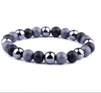 Tiger Eye Stone Bracelet Natural Stone Bracelet - Grey / 8mmX17cm - Stone Bracelets
