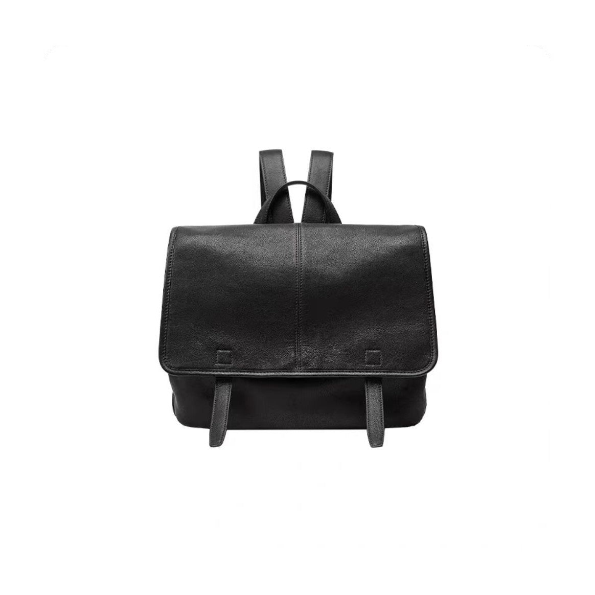 Vegetable-Tanned Leather Messenger Backpack - Bags Backpacks & Luggage