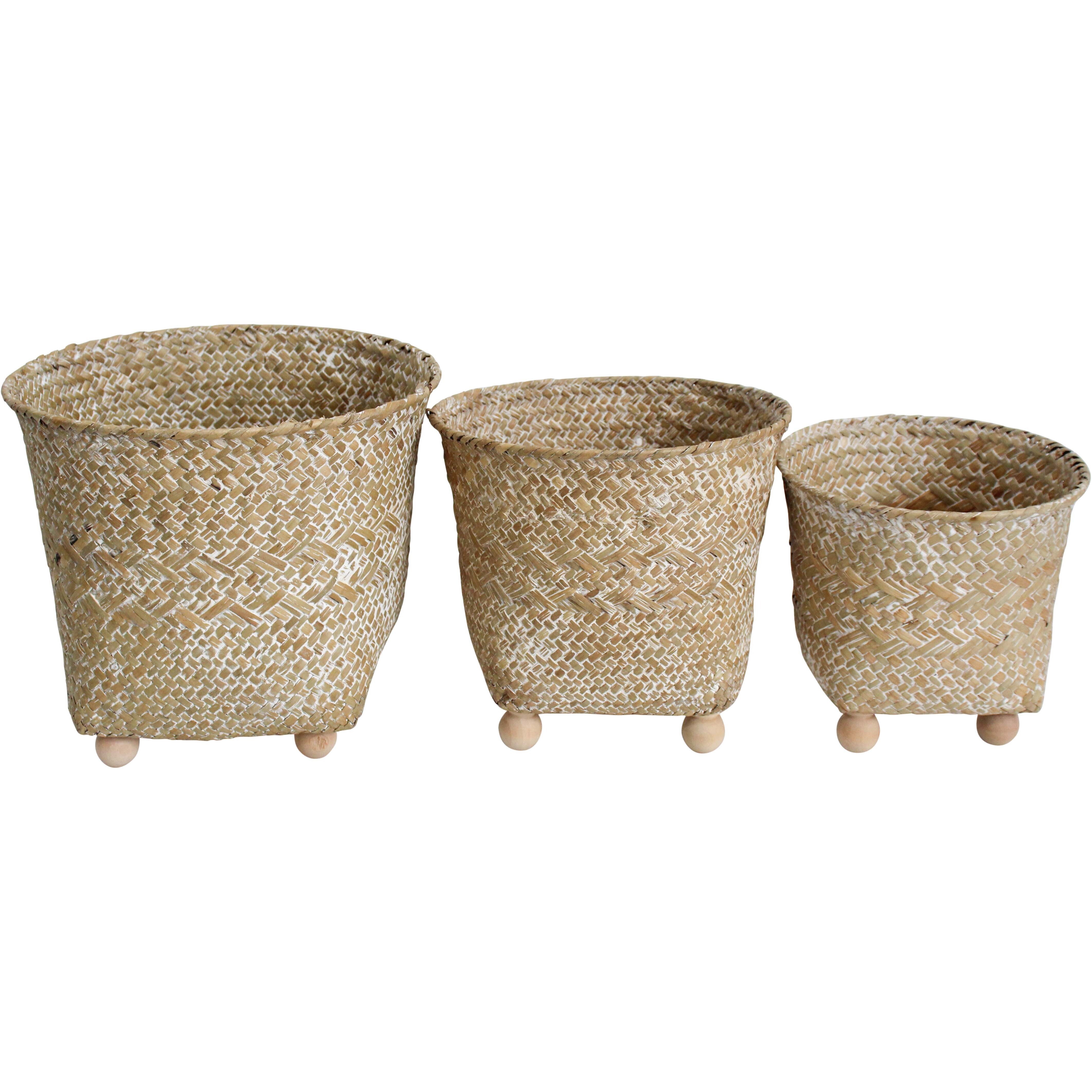 Woven Foot Planter S/3 Main image