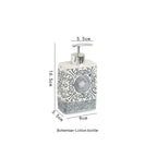 Bohemian Style Ceramic Sanitary Ware Sets - Square Lotion Bottle Gargle Cup Toothbrush Holder - Lotion bottle