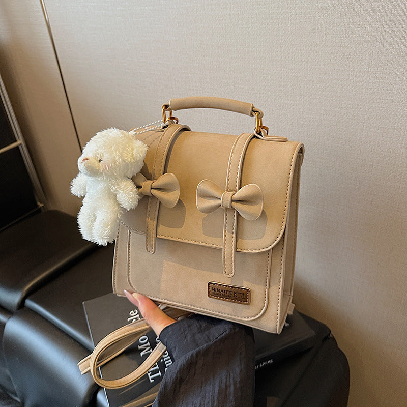British-style Retro Chic Womens Backpack - Greige - Bags Backpacks & Luggage