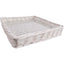 Tray Wicker Sq White W/glass | 36 x 36 x 5 cm