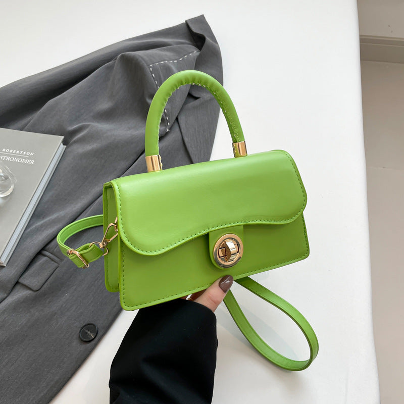 Womens Light Solid-Colour Commuter Crossbody Bag With Lock Closure - Bags Backpacks & Luggage