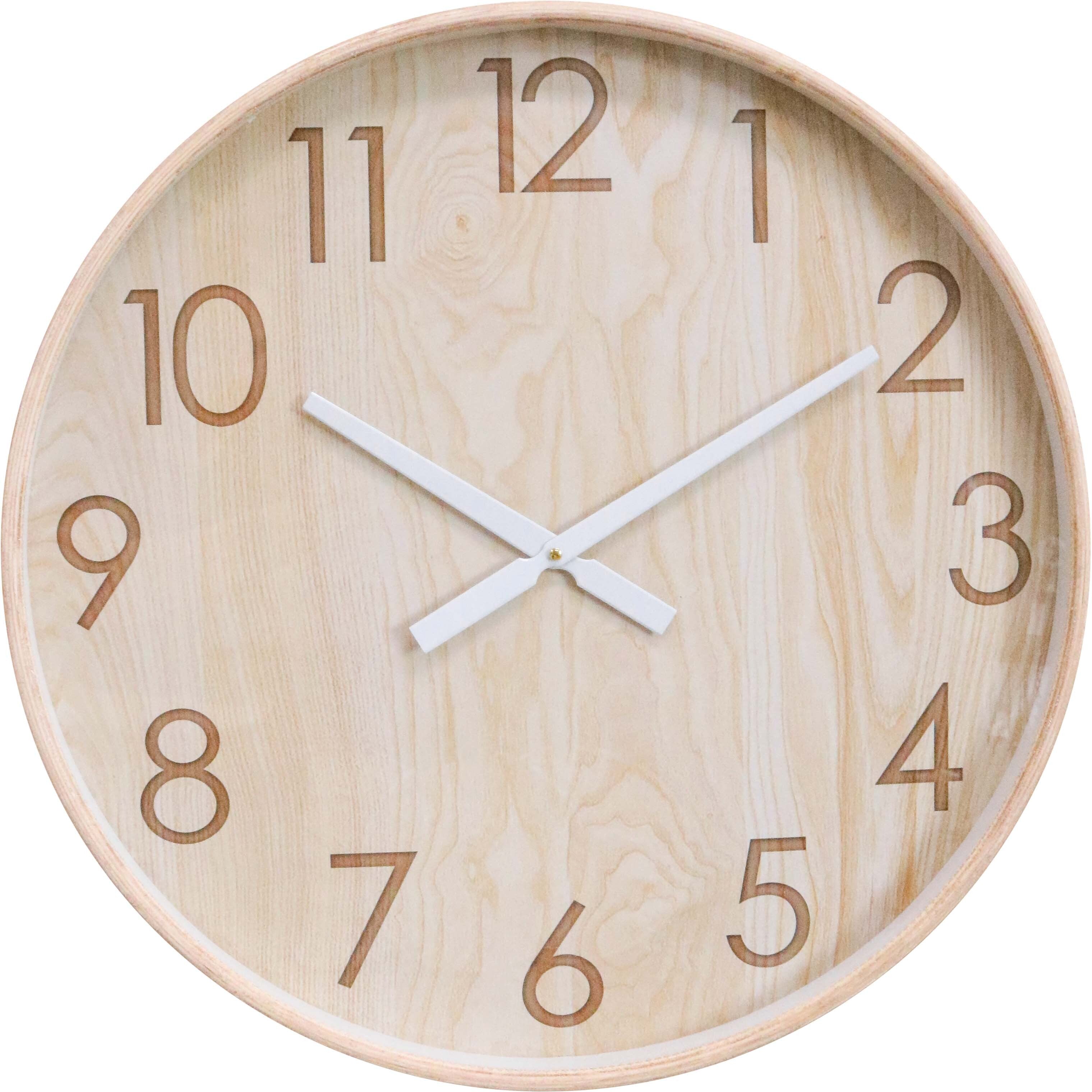 Clock Balsa/glass 60cm | 60 x 60 x 5.5 cm Main image