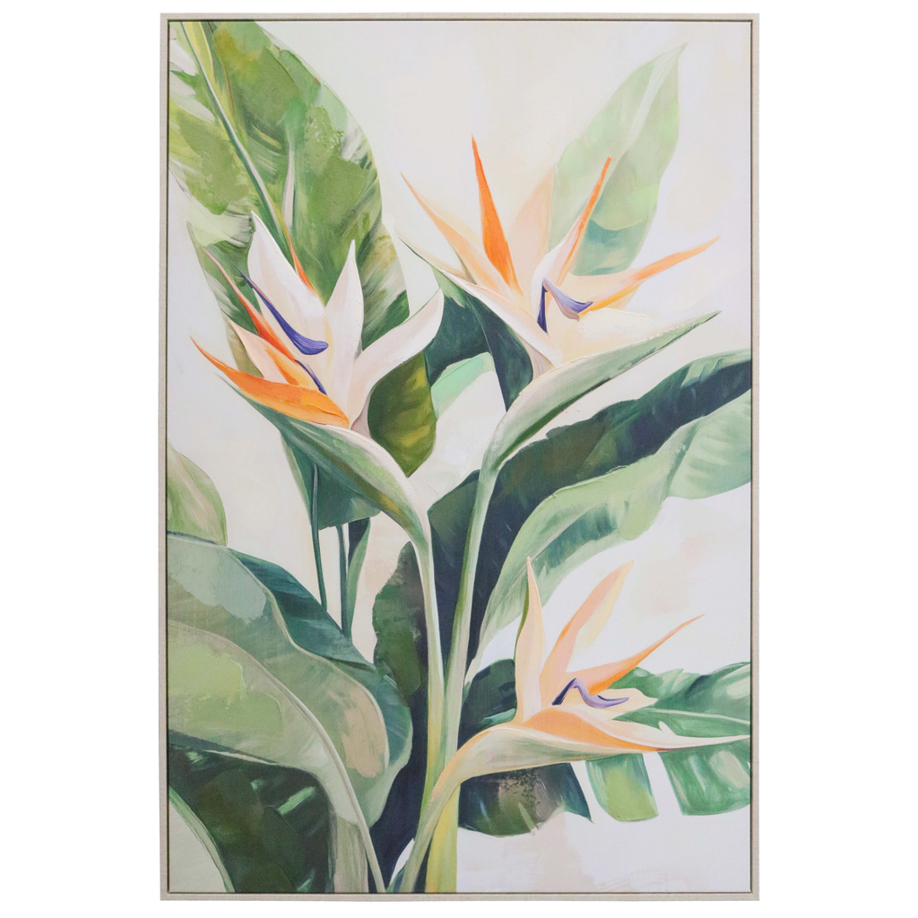 Framed Canvas Bird Of Paradise