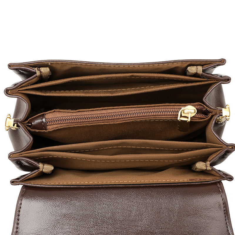 Versatile Retro Multi-Compartment Commuter Casual Crossbody Bag - Bags Backpacks & Luggage
