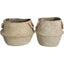 Belly Basket S/2 Nat/wash Beads