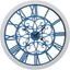 Clock Interior View Blue/white 59cm | 60 x 60 x 6 cm
