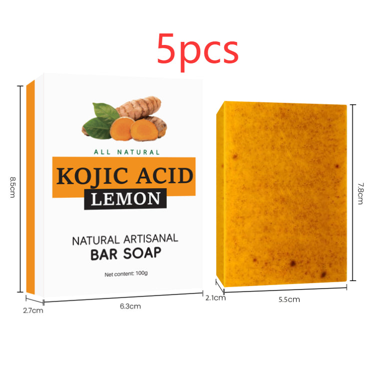 Turmeric Lemon Soap Handmade Cold Process - No 2 / 5PCS - Soaps