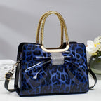 Embellished Versatile Leopard-print Womens Bag - Blue / 29X12X21CM - Bags Backpacks & Luggage