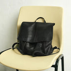 Vegetable-Tanned Leather Messenger Backpack - Bags Backpacks & Luggage