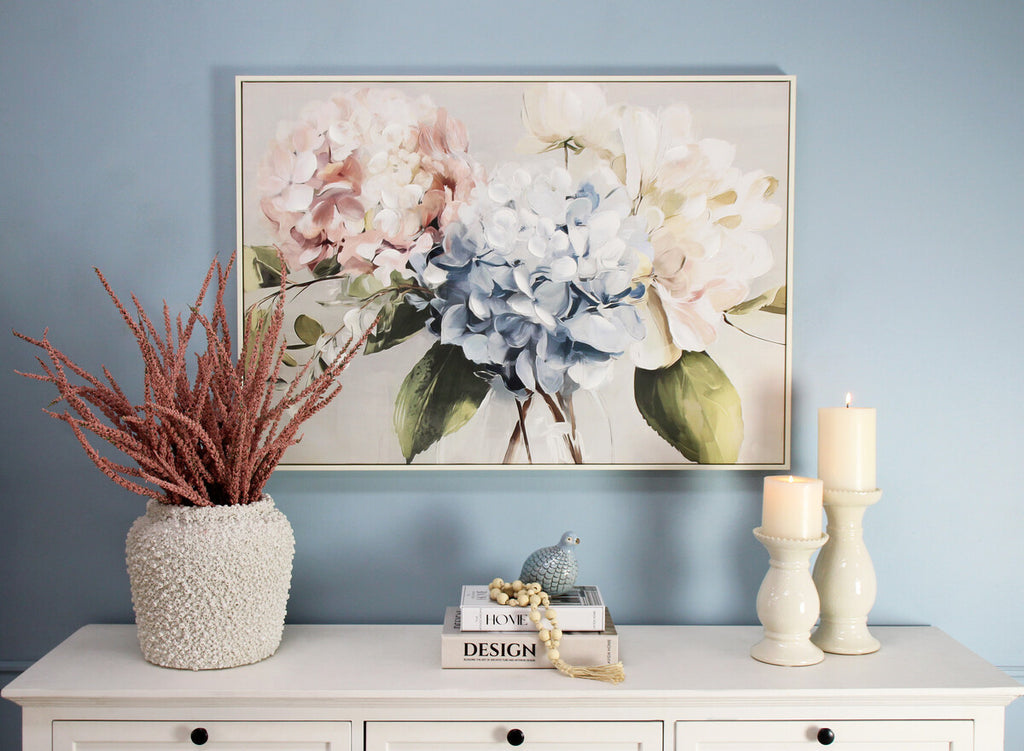 Framed Canvas Hydrangeas