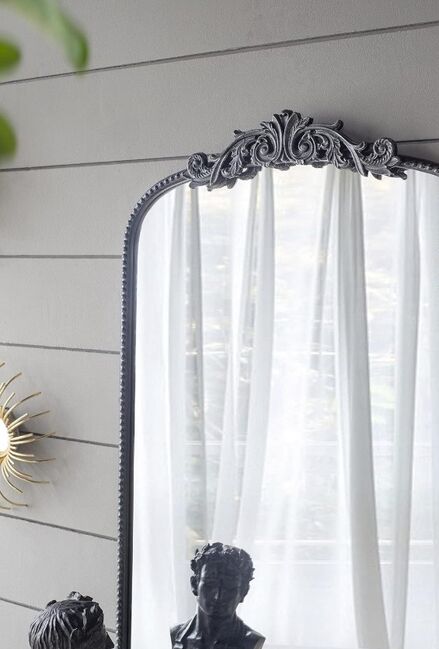 Baroque Tall Black Wall Mirror 91 x 61 cm
