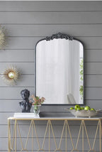 Baroque Tall Black Wall Mirror 91 x 61 cm