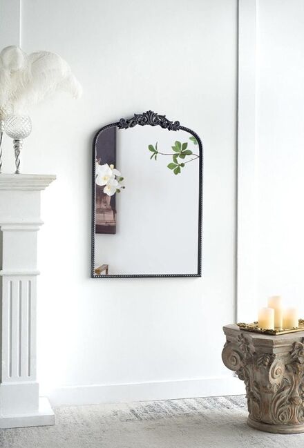 Baroque Tall Black Wall Mirror 91 x 61 cm Main image