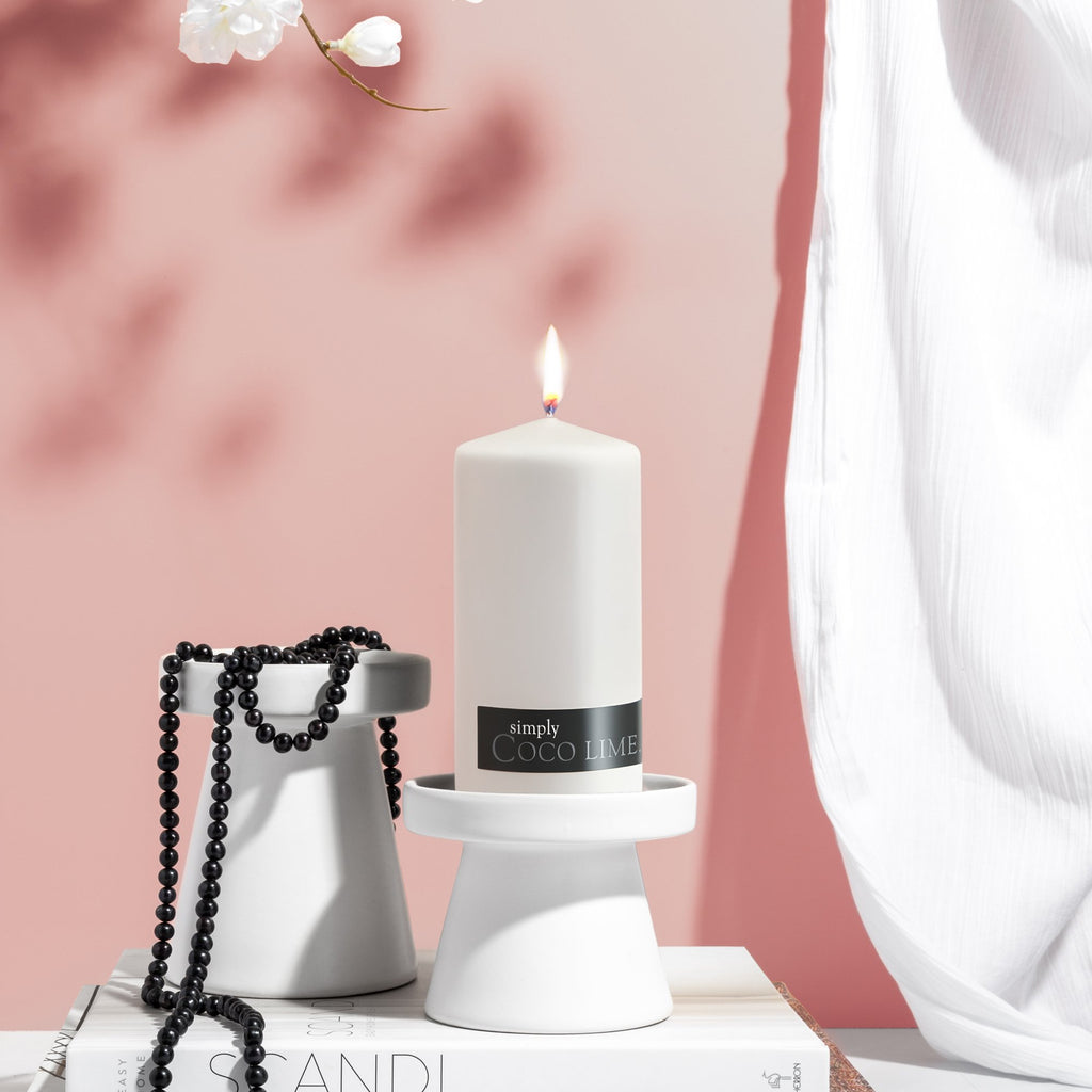 Coco Lime Medium Pillar Candle