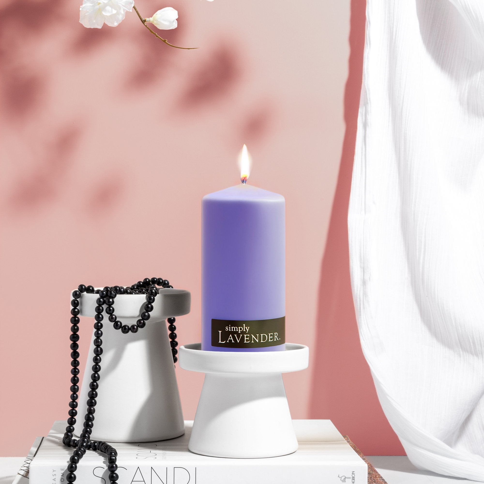Lavender Medium Pillar Candle