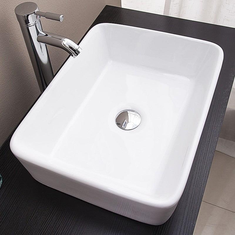 Square Above-counter Top-mount Ceramic Bathroom Basin Vanity Sink Hauptbild
