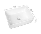 Square Above-counter Top-mount Ceramic Bathroom Basin Vanity Sink