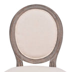 French-Style Dining Chairs in Cream Linen - Set of 2
