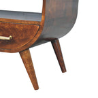 Solid Mango Wood Coffee Table - Chestnut Finish