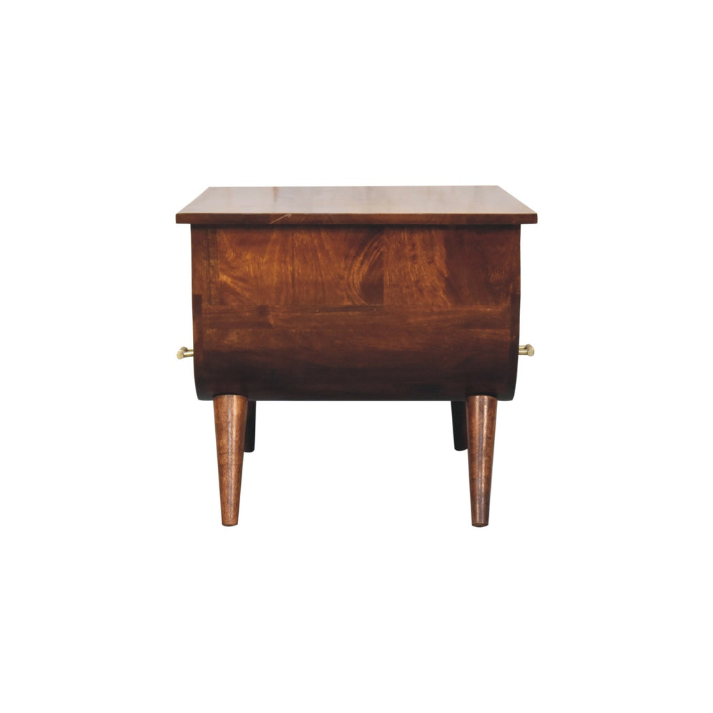 Solid Mango Wood Coffee Table - Chestnut Finish