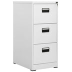 3-Drawer Steel Filing Cabinet in Light Grey