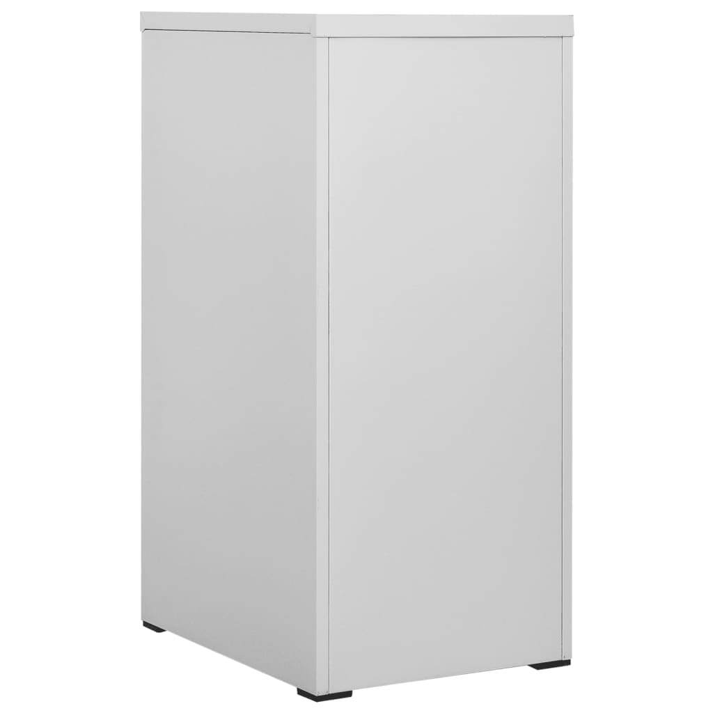 3-Drawer Steel Filing Cabinet in Light Grey
